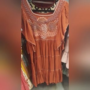 💯 Handmade embroided dress,